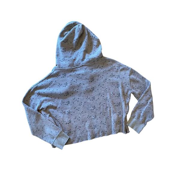 Vintage Havana Crop Distressed Zipper Side Pullover Hoodie Size Small 0583 - Picture 7 of 8